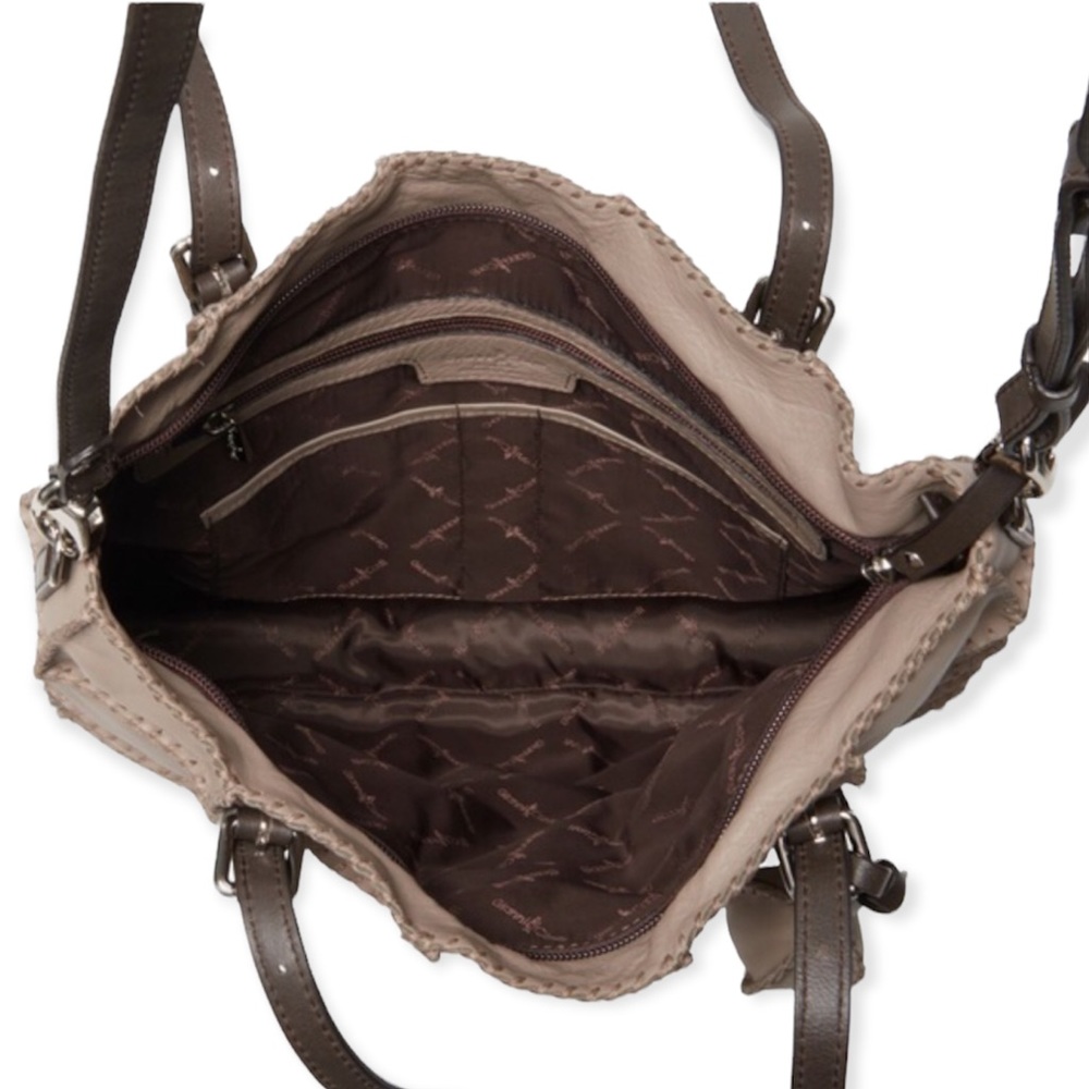 Gianni Conti Italian Leather Patchwork Tote - Picture 4 of 16